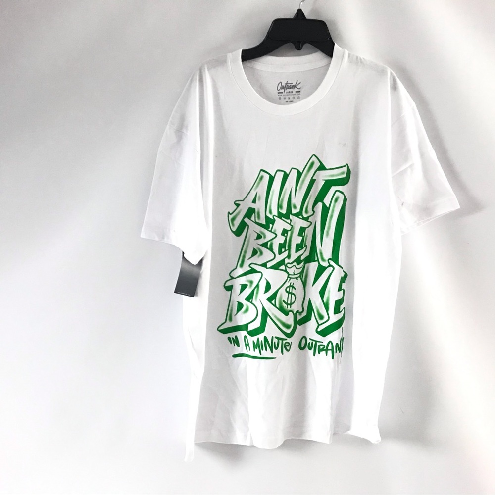 OutRank Brand Miami Streetwear Men's L Tee White
